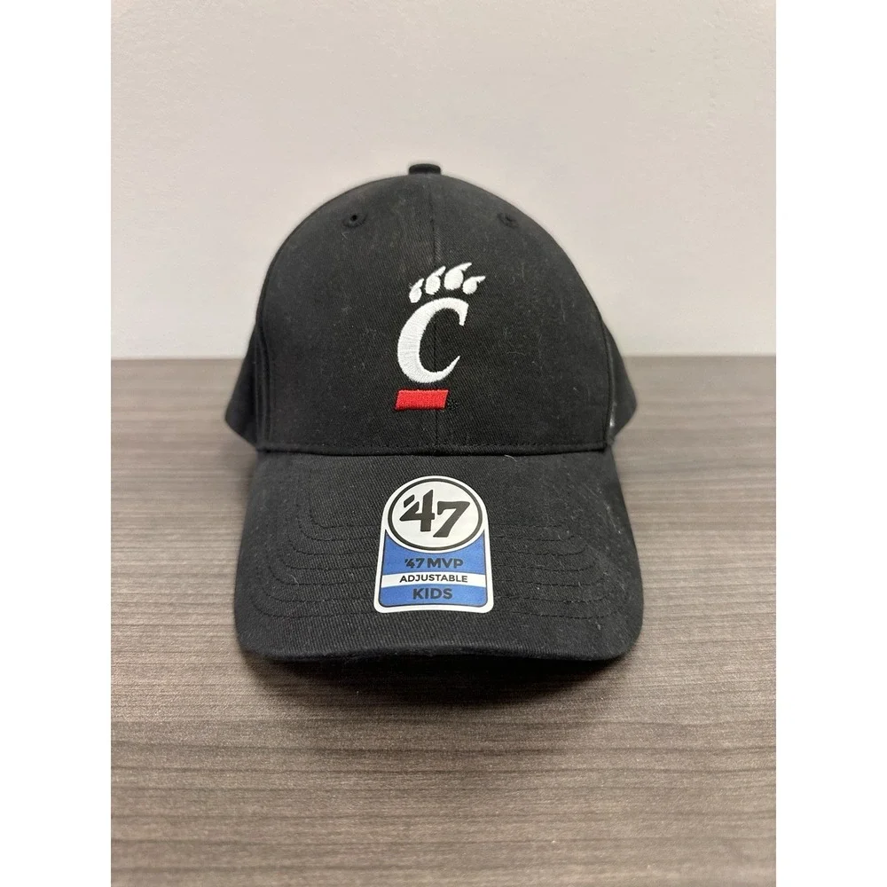 BRAND NEW '47 MVP KIDS NCAA Cincinnati Bearcats Hat Cap Adjustable Black